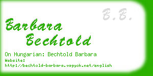 barbara bechtold business card